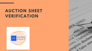 auction sheet verification