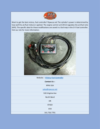 Victory Fuel Controller | Rpwusa.net