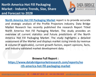 North America Hot Fill Packaging Market Including Key Players, Infrastructure