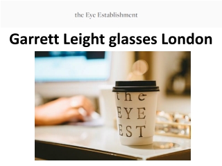 Garrett Leight glasses London