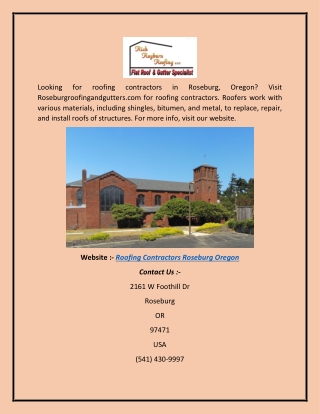 Roofing Contractors Roseburg Oregon | Roseburgroofingandgutters.com