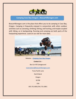 Camping Coos Bay Oregon | Boxcarhilloregon.com