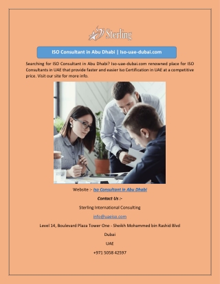 ISO Consultant in Abu Dhabi | Iso-uae-dubai.com