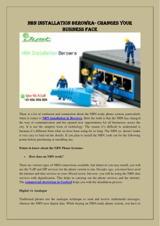 NBN Installation Berowra- changes your business face