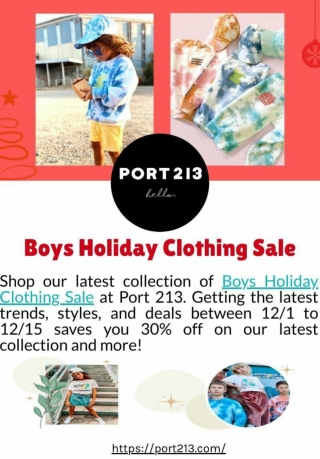 Boys Holiday Clothing Sale