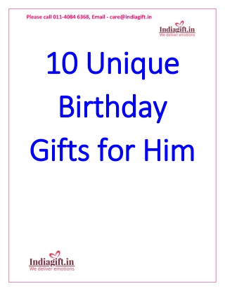 10 Unique Birthday Gifts for Him