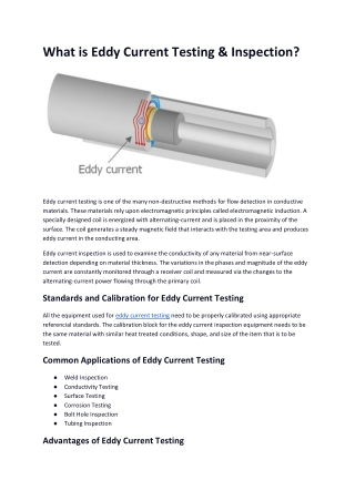 What is Eddy Current Testing & Inspection?