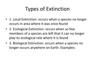 Types of Extinction