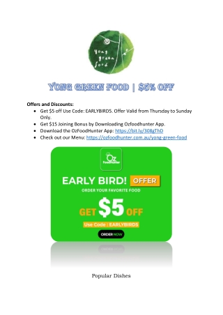 Yong Green Food EARLYBIRD5