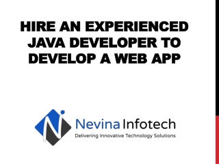 Hire an Experienced Java Developer to Develop a Web App