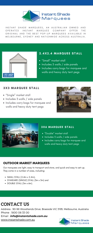 Get easy to stand market marquee for sale