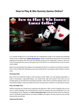 Play Indian Rummy Online & Win Cash Rummy Game- MyTeamRummy