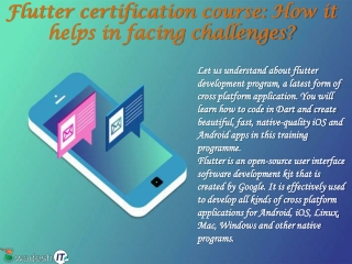 Flutter certification course