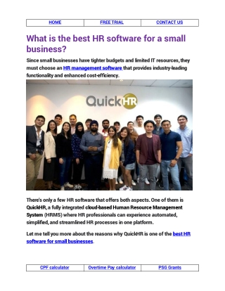 What is the best HR software for a small business
