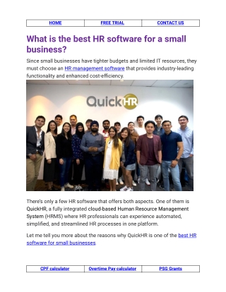 What is the best human resources software for a small business?