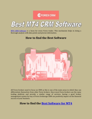 Best MT4 CRM Software