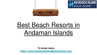 Best Beach Resorts in Andaman Islands