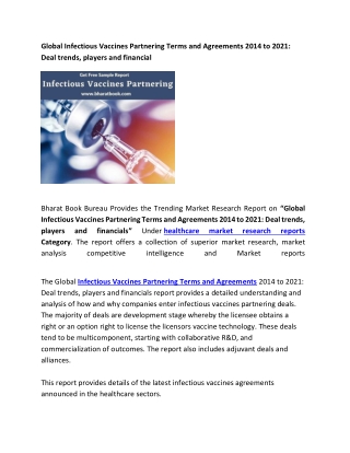 Global Infectious Vaccines Partnering Terms and Agreements 2014 to 2021: Deal tr