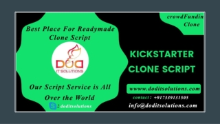 Readymade Best Kick Starter Fundraiser Script - DOD IT SOLUTIONS