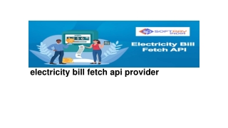 Electricity bill fetch api provider