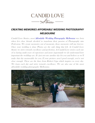 CREATING MEMORIES AFFORDABLE WEDDING PHOTOGRAPHY MELBOURNE (1)