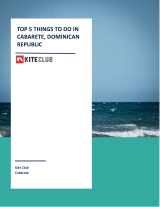 5 amazing things you can do at Cabarete Dominican republic