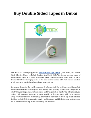 Buy Double Sided Tapes in Dubai