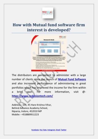 How with Mutual fund software firm interest is developed