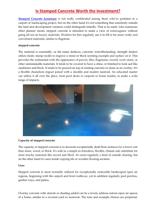 Is Stamped Concrete Worth the Investment