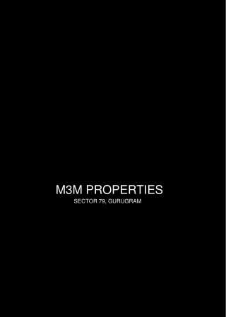 M3M Properties Sector 79 Gurugram Brochure