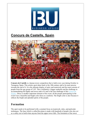 Concurs de Castells, Spain