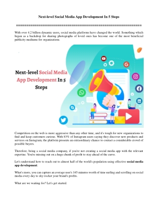 Next-level Social Media App Development In 5 Steps