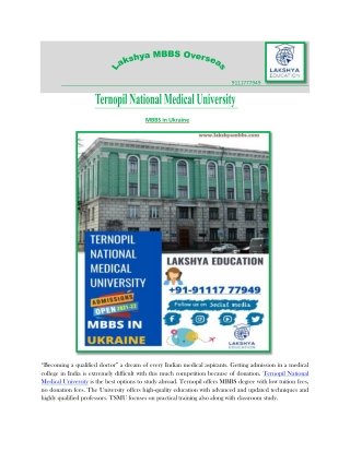 Ternopil National Medical University
