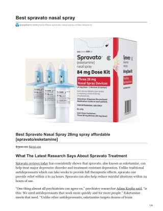 Buy Spravato Nasal Spray 28mg