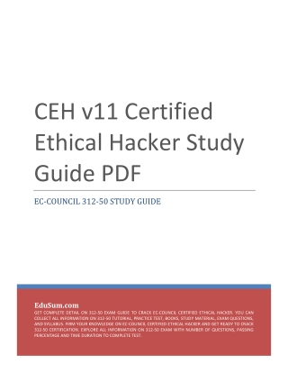 [New] CEH v11 Certified Ethical Hacker Study Guide PDF