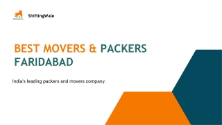 ShiftingWale - Best Movers & Packers Faridabad, Packers and Movers in Faridabad