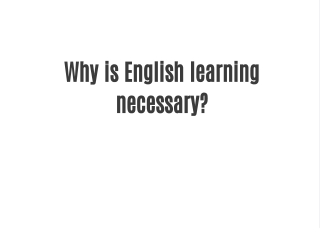 Why is English learning necessary? | English speaking | Learn with Edulyte