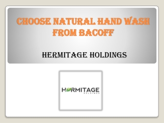 Choose Natural Hand Wash from Bacoff