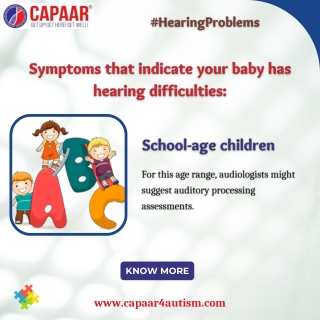 Hearing Problems for School age children - Audiologists in Bangalore - CAPAAR