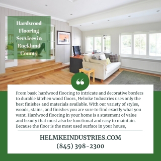Hardwood Flooring Services in Rockland County