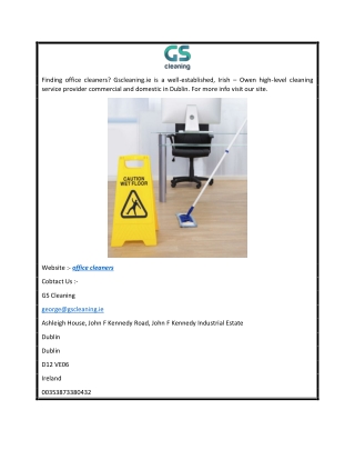 Office Cleaners  Gscleaning.ie