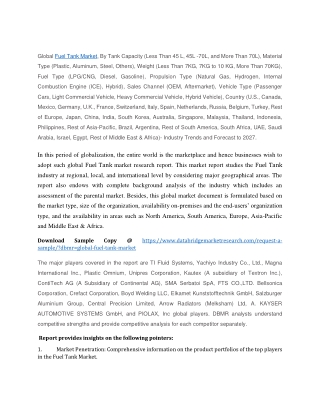 Fuel Tank Market