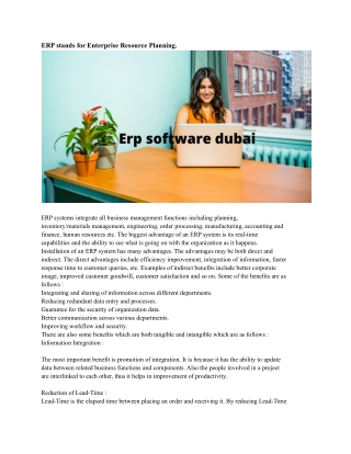 ERP Software Dubai