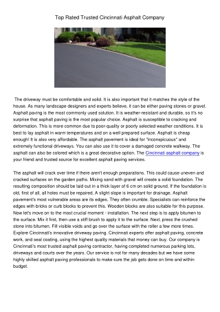 TopRatedTrustedCincinnatiAsphaltCompany