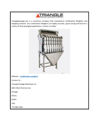 Triangle Combination Weighers and Weighing Manufacturers