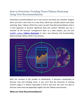 How to Determine Trending Vizzes-Tableau Bootcamp Using View Recommendations