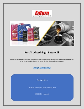 Rustfri udstødning | Enturo.dk