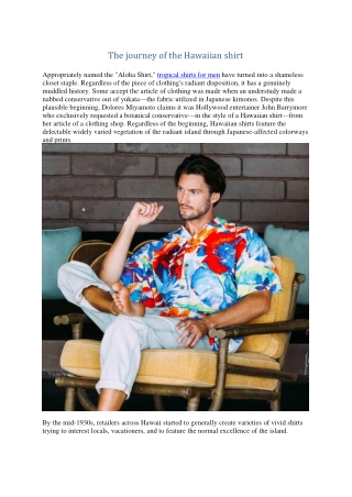 The journey of the Hawaiian shirt
