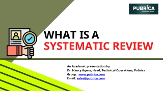 What is a Systematic Review - Pubrica