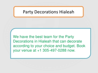 Party Decorations Hialeah